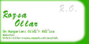 rozsa ollar business card